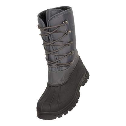 Grey - Close up - Mountain Warehouse Mens Plough Snow Boots