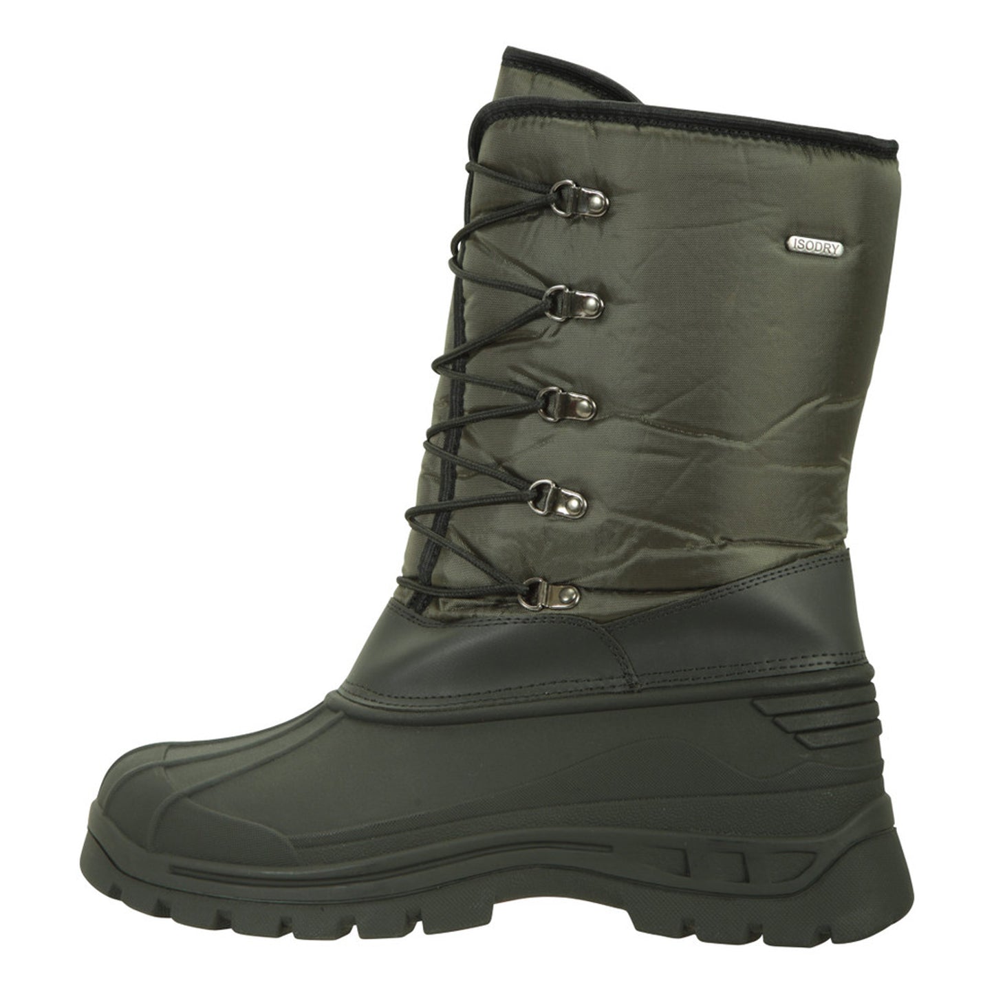 Khaki Green - Side - Mountain Warehouse Mens Plough Snow Boots