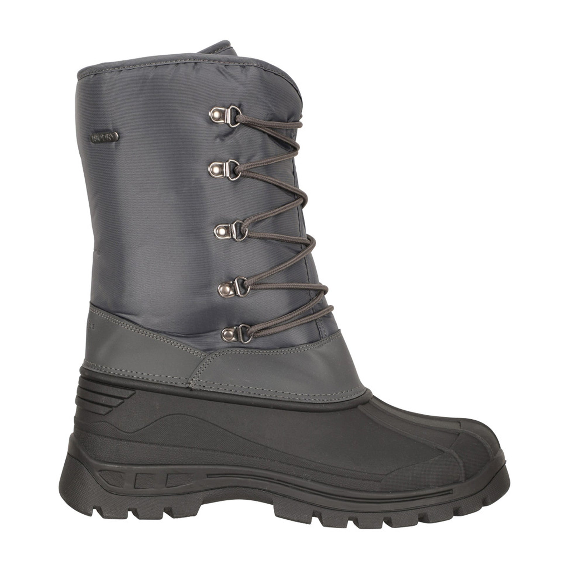 Grey - Side - Mountain Warehouse Mens Plough Snow Boots
