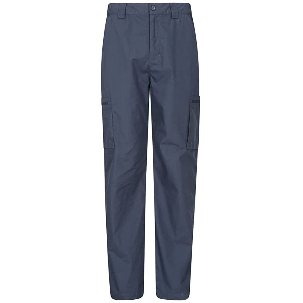 Blue - Front - Mountain Warehouse Mens Trek II Cargo Trousers