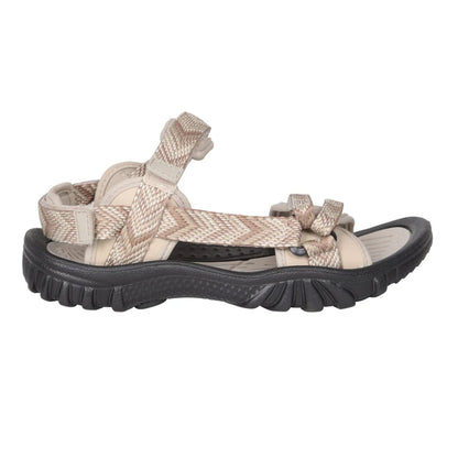 Taupe - Side - Mountain Warehouse Womens-Ladies Cyprus Chevron Sandals