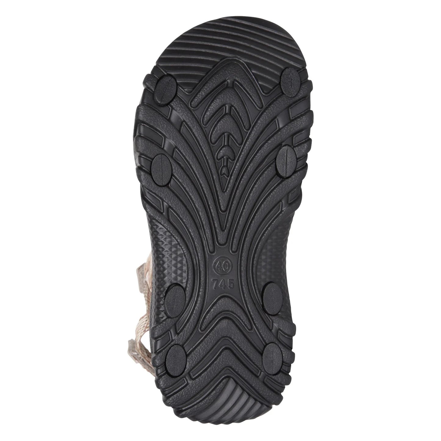 Taupe - Close up - Mountain Warehouse Womens-Ladies Cyprus Chevron Sandals