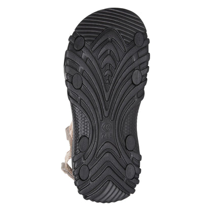 Taupe - Close up - Mountain Warehouse Womens-Ladies Cyprus Chevron Sandals