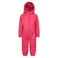 Pink - Front - Mountain Warehouse Childrens-Kids Puddle Waterproof Rain Suit