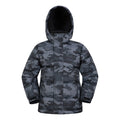 Camo Green - Front - Mountain Warehouse Childrens-Kids Snow II Printed Water Resistant Padded Jacket