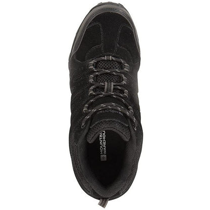 Black - Pack Shot - Mountain Warehouse Womens-Ladies Suede Outdoor Walking Shoes