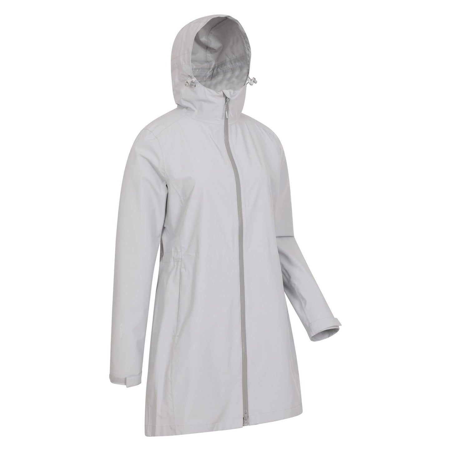 Light Grey - Side - Mountain Warehouse Womens-Ladies Solstice 2.5 Layer Long Waterproof Jacket