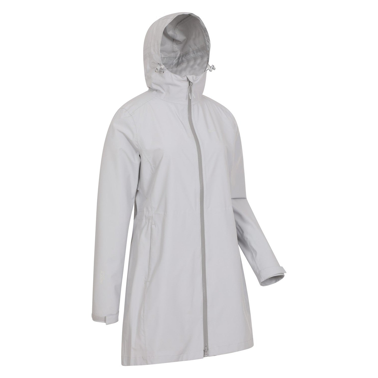 Light Grey - Side - Mountain Warehouse Womens-Ladies Solstice 2.5 Layer Long Waterproof Jacket