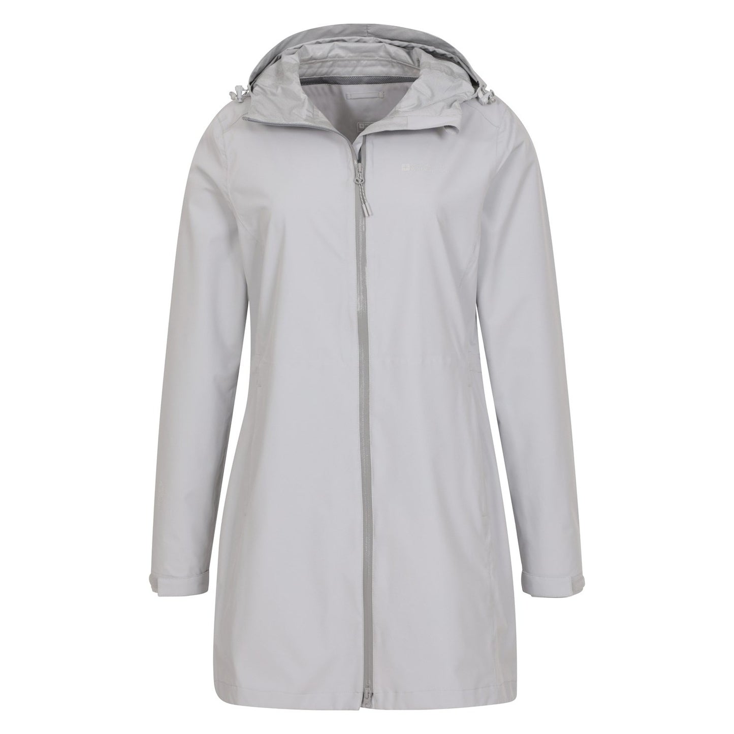 Light Grey - Pack Shot - Mountain Warehouse Womens-Ladies Solstice 2.5 Layer Long Waterproof Jacket