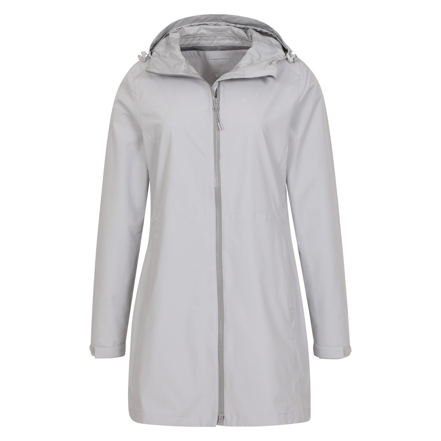 Light Grey - Pack Shot - Mountain Warehouse Womens-Ladies Solstice 2.5 Layer Long Waterproof Jacket