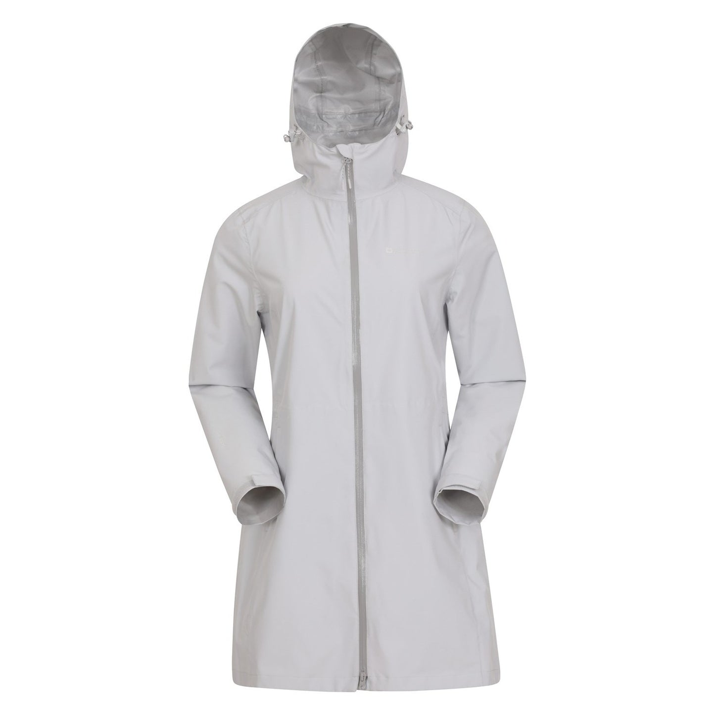 Light Grey - Front - Mountain Warehouse Womens-Ladies Solstice 2.5 Layer Long Waterproof Jacket