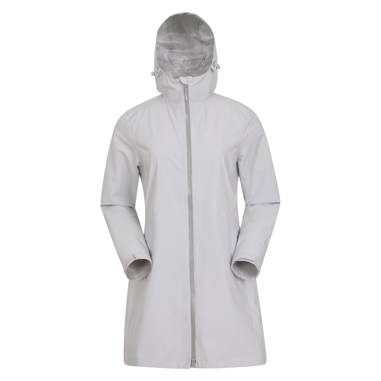 Light Grey - Front - Mountain Warehouse Womens-Ladies Solstice 2.5 Layer Long Waterproof Jacket