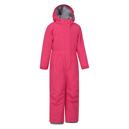 Pink - Back - Mountain Warehouse Childrens-Kids Cloud All In One Waterproof Snowsuit