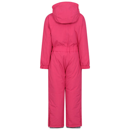 Pink - Side - Mountain Warehouse Childrens-Kids Cloud All In One Waterproof Snowsuit