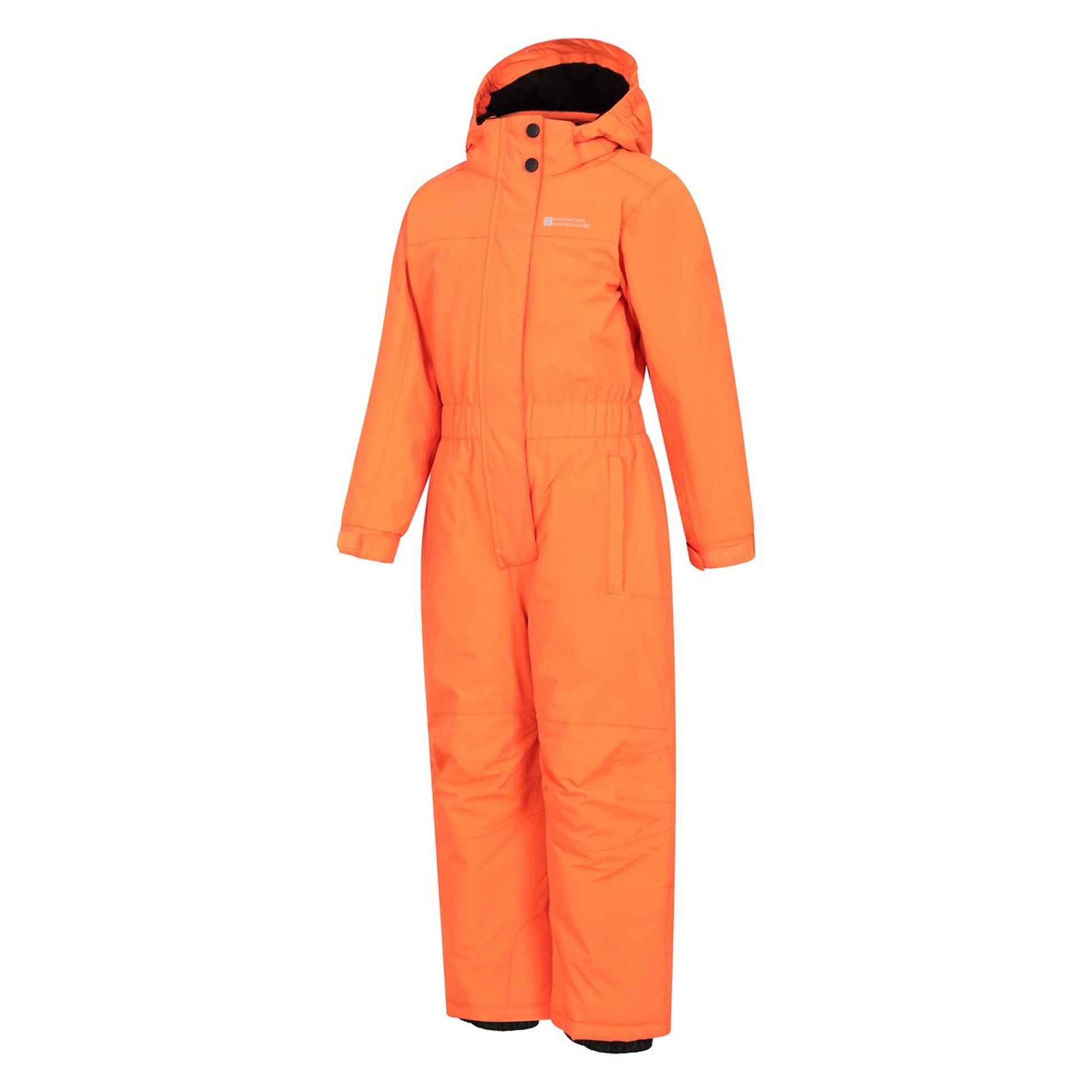 Bright Orange - Side - Mountain Warehouse Childrens-Kids Cloud All In One Waterproof Snowsuit