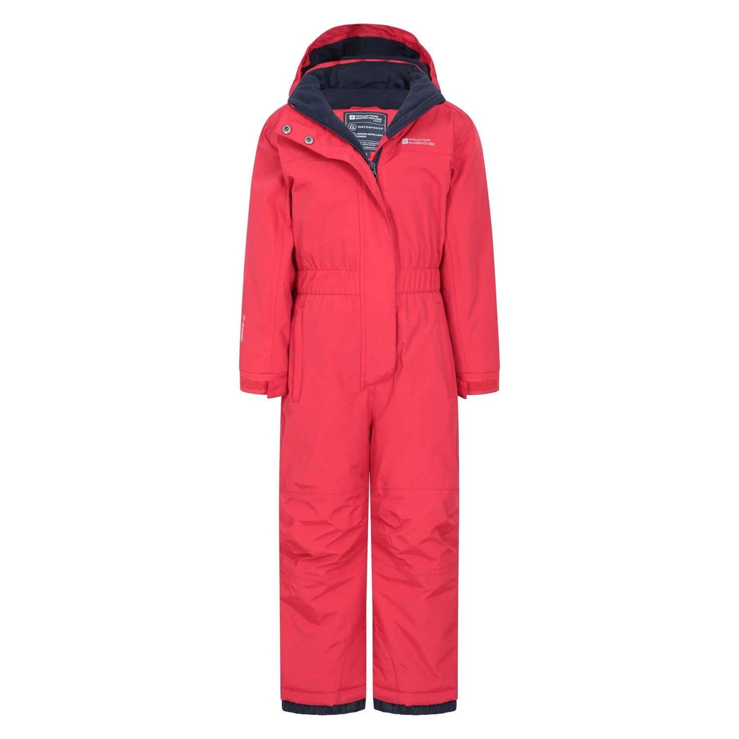 Active Red - Pack Shot - Mountain Warehouse Childrens-Kids Cloud All In One Waterproof Snowsuit