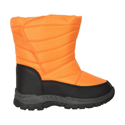 Orange - Side - Mountain Warehouse Childrens-Kids Caribou Adaptive Snow Boots