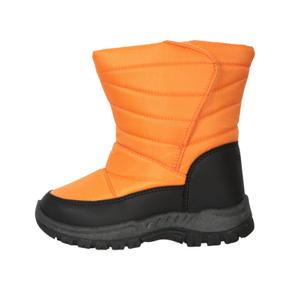 Orange - Pack Shot - Mountain Warehouse Childrens-Kids Caribou Adaptive Snow Boots