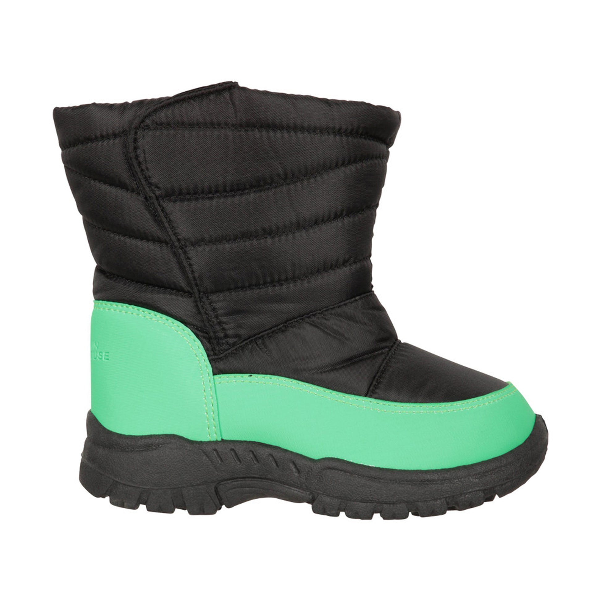 Bright Green - Back - Mountain Warehouse Childrens-Kids Caribou Adaptive Snow Boots