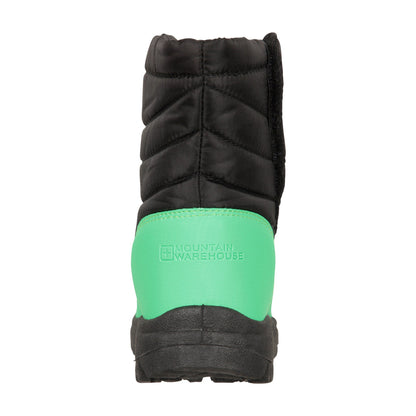 Bright Green - Side - Mountain Warehouse Childrens-Kids Caribou Adaptive Snow Boots