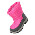 Bright Pink - Front - Mountain Warehouse Childrens-Kids Caribou Adaptive Snow Boots