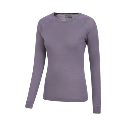 Dusky Purple - Side - Mountain Warehouse Womens-Ladies Merino II Thermal Top