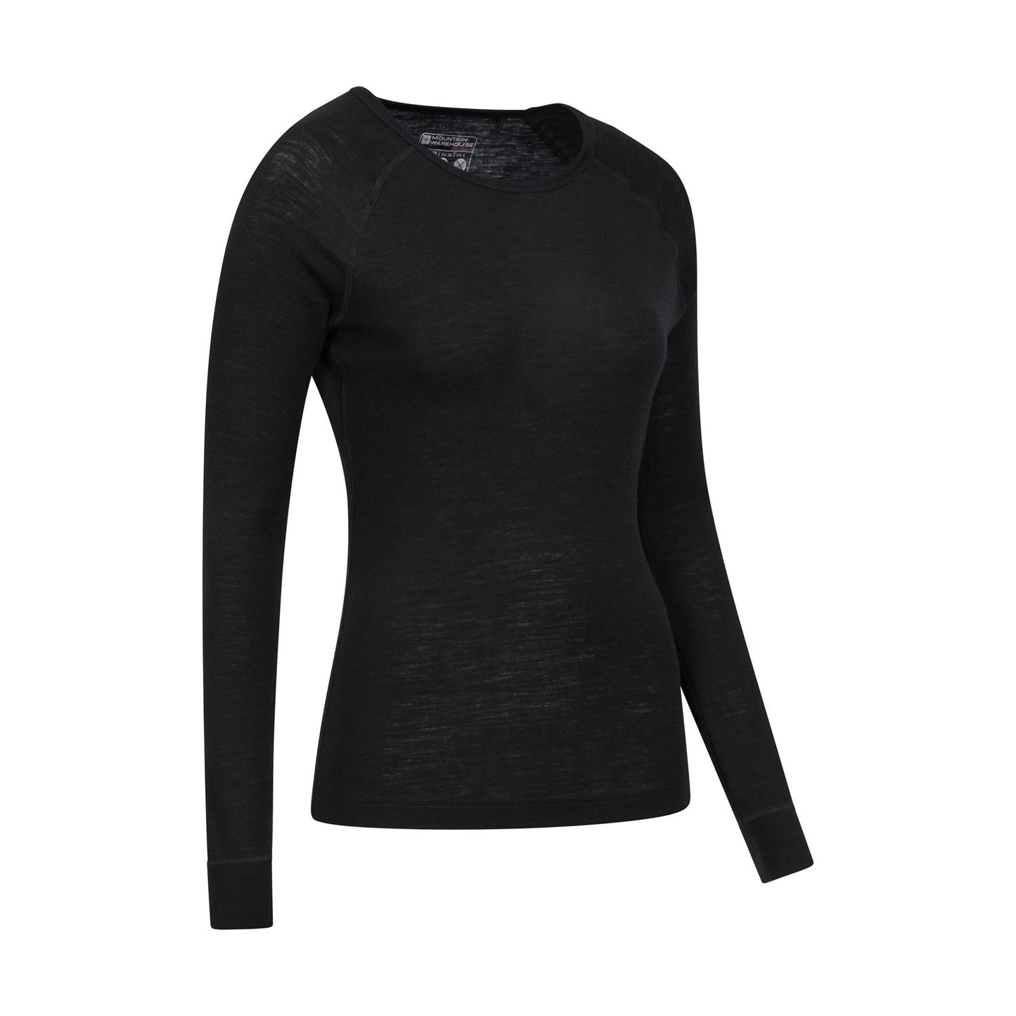 Black - Side - Mountain Warehouse Womens-Ladies Merino II Thermal Top