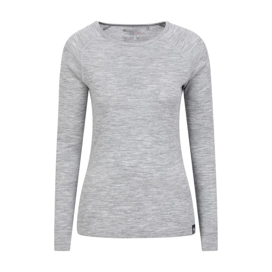 Light Grey - Front - Mountain Warehouse Womens-Ladies Merino II Thermal Top