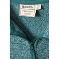 Dark Teal - Pack Shot - Mountain Warehouse Womens-Ladies Idris Panelled Fleece Jacket