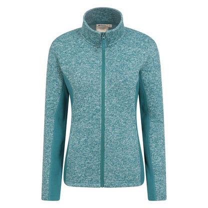 Dark Teal - Front - Mountain Warehouse Womens-Ladies Idris Panelled Fleece Jacket