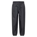 Black - Lifestyle - Mountain Warehouse Childrens-Kids Ripstop Fleece Lined Waterproof Trousers