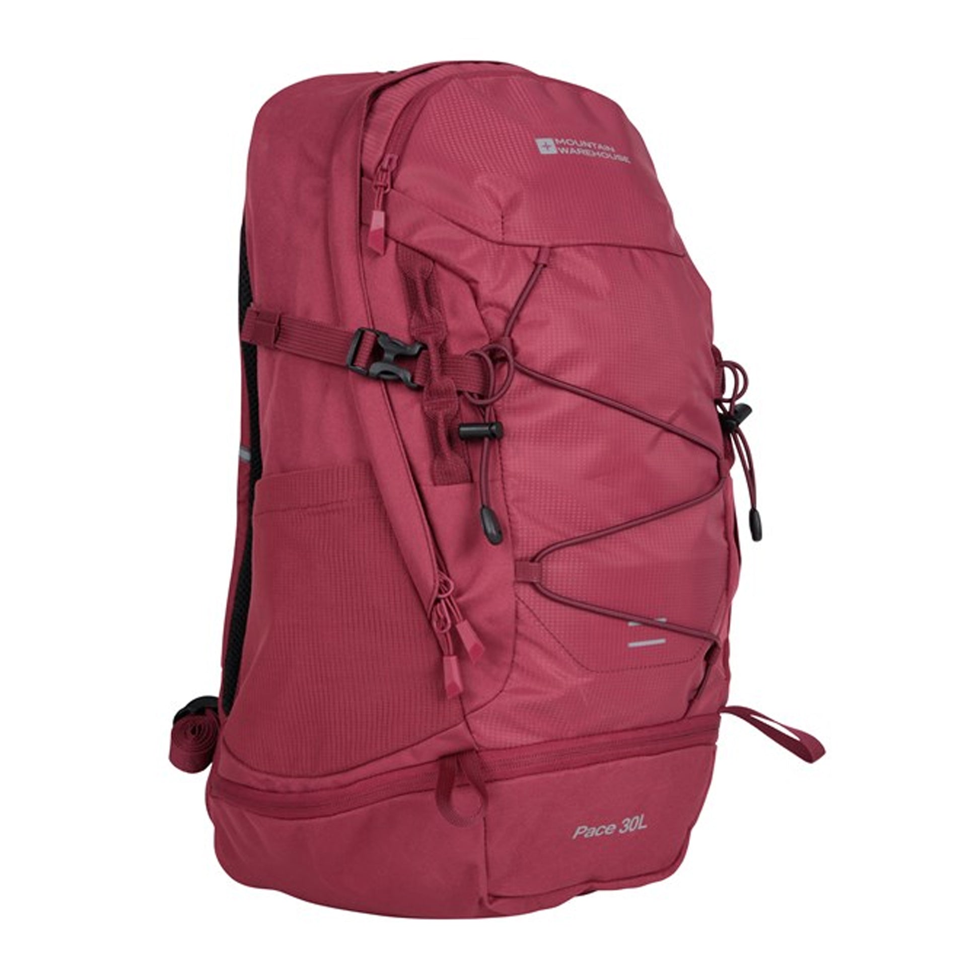Dark Red - Back - Mountain Warehouse Pace 30L Backpack