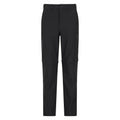 Black - Front - Mountain Warehouse Mens Trek Convertible Trousers