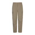 Beige - Front - Mountain Warehouse Mens Trek Convertible Trousers