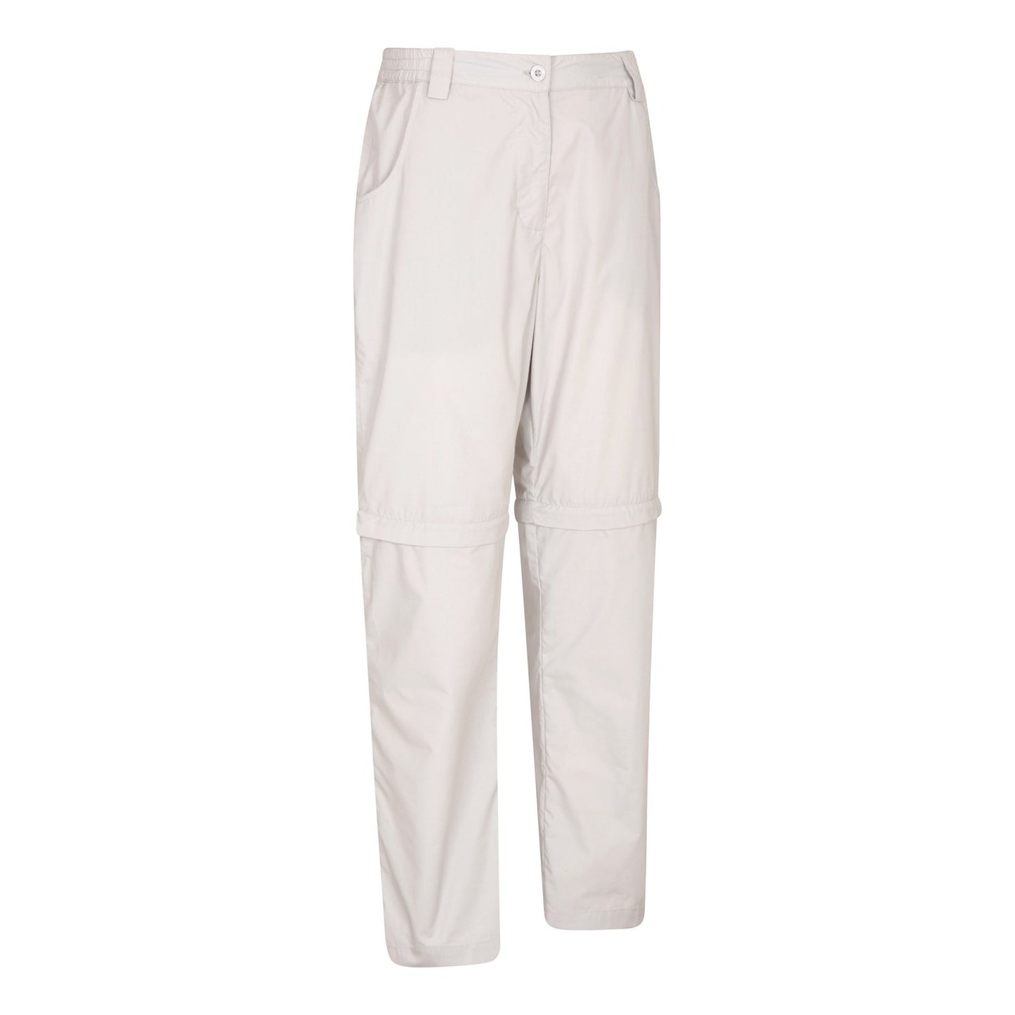 Light Grey - Pack Shot - Mountain Warehouse Womens-Ladies Quest Zip-Off Hiking Trousers