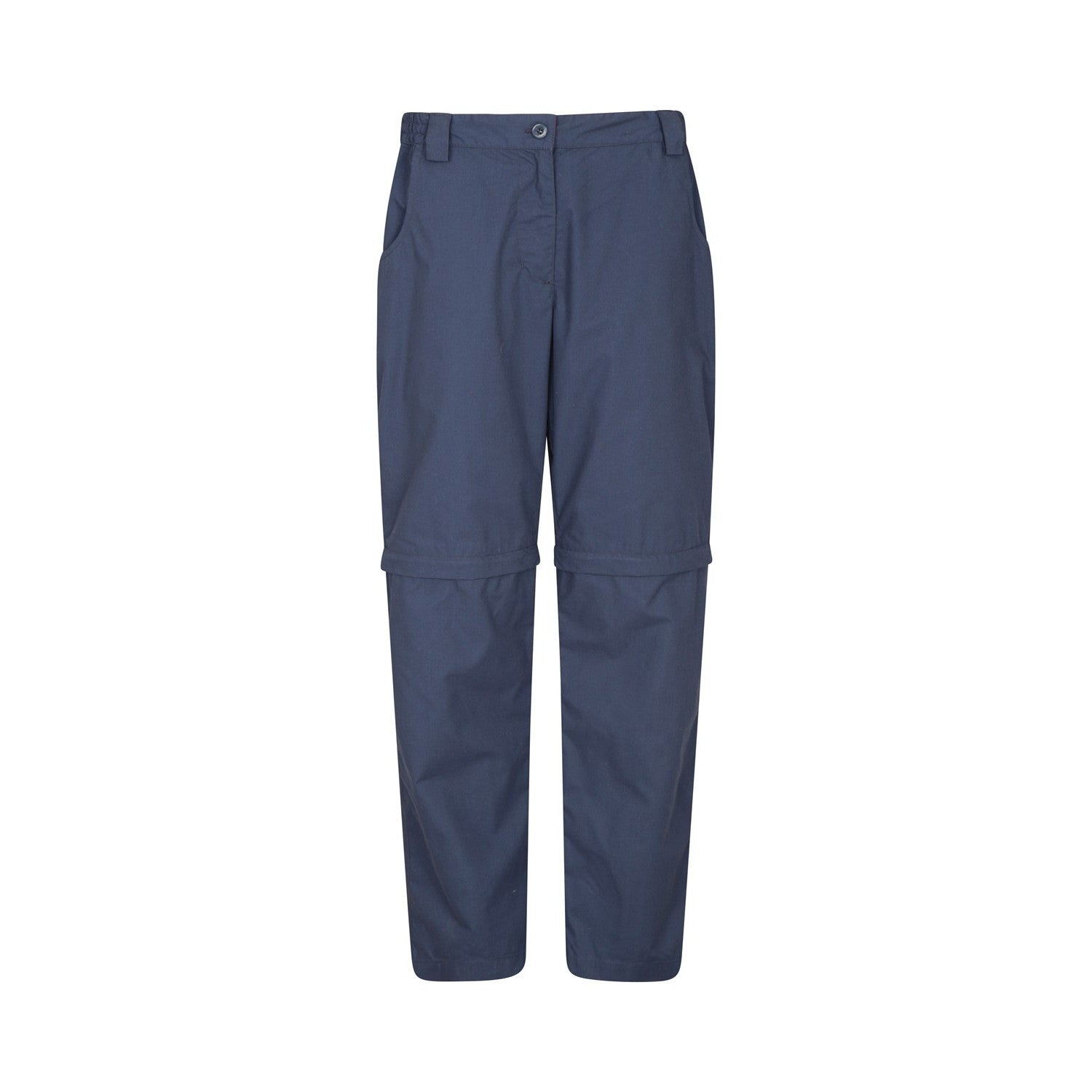 Navy - Front - Mountain Warehouse Womens-Ladies Quest Zip-Off Hiking Trousers