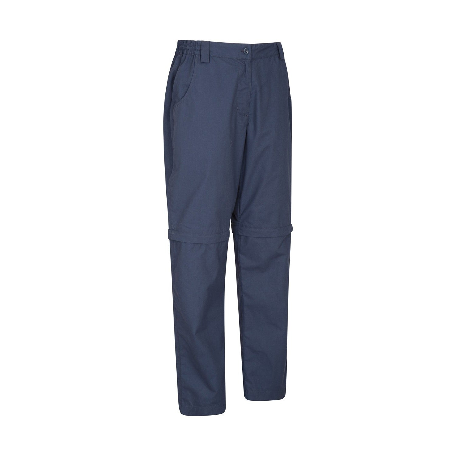 Navy - Side - Mountain Warehouse Womens-Ladies Quest Zip-Off Hiking Trousers
