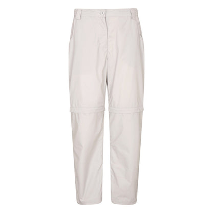 Light Grey - Front - Mountain Warehouse Womens-Ladies Quest Zip-Off Hiking Trousers