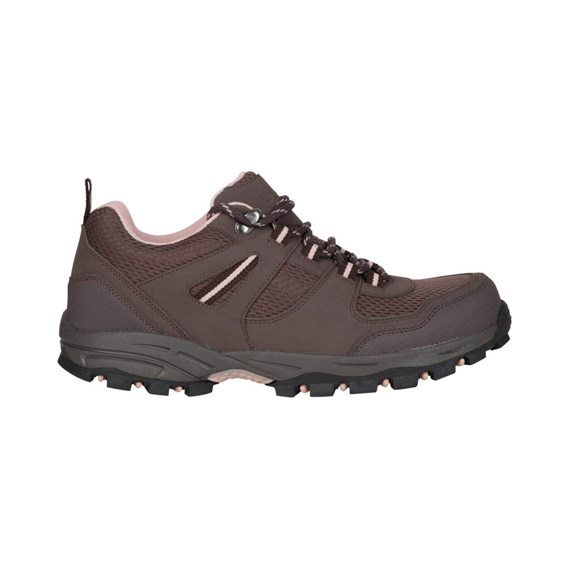 Dark Brown - Side - Mountain Warehouse Womens-Ladies Mcleod Wide Walking Shoes