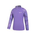 Purple - Back - Mountain Warehouse Childrens-Kids Printed Rash Guard