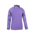 Purple - Side - Mountain Warehouse Childrens-Kids Printed Rash Guard