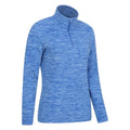 Blue - Back - Mountain Warehouse Womens-Ladies Snowdon Melange Fleece Top