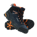 Blue - Pack Shot - Mountain Warehouse Childrens-Kids Softshell Walking Boots