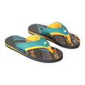 Green-Yellow - Front - Animal Childrens-Kids Jekyl Recycled Flip Flops