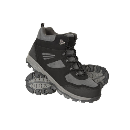 Black - Close up - Mountain Warehouse Mens Mcleod Wide Walking Boots
