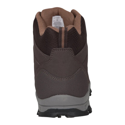 Dark Brown - Back - Mountain Warehouse Mens Mcleod Wide Walking Boots