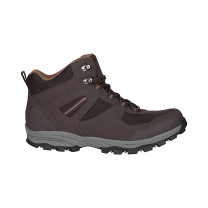 Dark Brown - Side - Mountain Warehouse Mens Mcleod Wide Walking Boots