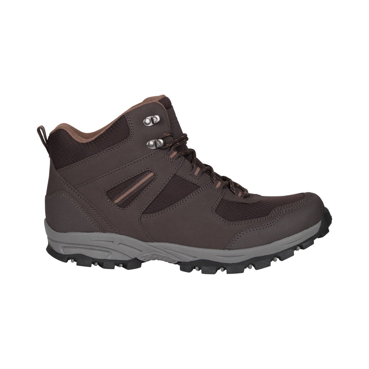 Dark Brown - Side - Mountain Warehouse Mens Mcleod Wide Walking Boots