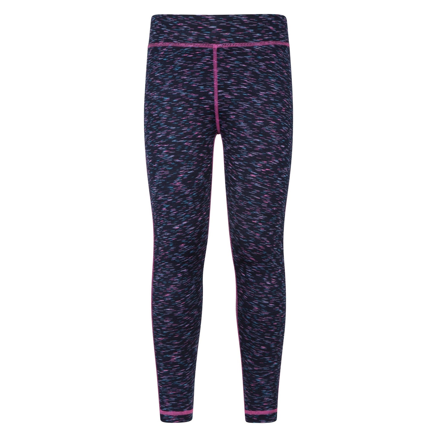 Indigo - Front - Mountain Warehouse Girls Kayleigh II Space Dye Leggings