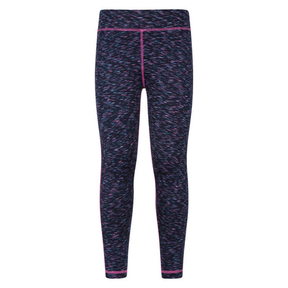 Indigo - Front - Mountain Warehouse Girls Kayleigh II Space Dye Leggings